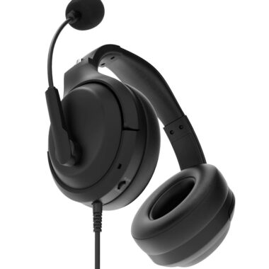 Wired headphones with microphone for desktop PC and office use