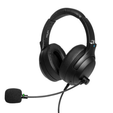 Wired headphones with microphone for desktop PC and office use