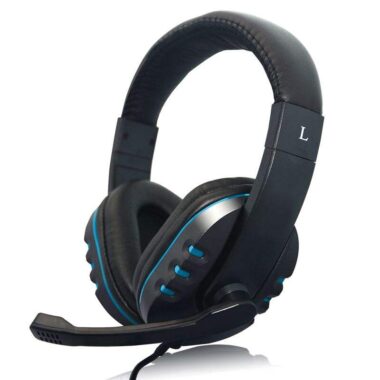 Wholesale music gaming LED stereo wired headphones with microphone