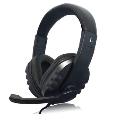 Wholesale music gaming LED stereo wired headphones with microphone