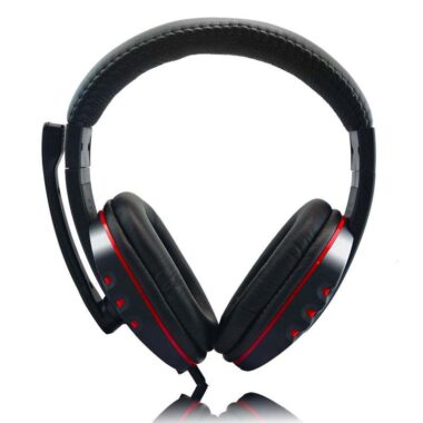 Wholesale music gaming LED stereo wired headphones with microphone