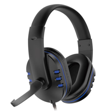 Wholesale music gaming LED stereo wired headphones with microphone