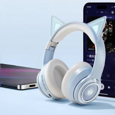 Cat-ear cool esports wireless headphone with LED lighting
