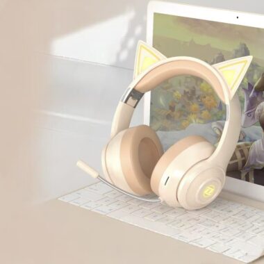 Cat-ear cool esports wireless headphone with LED lighting