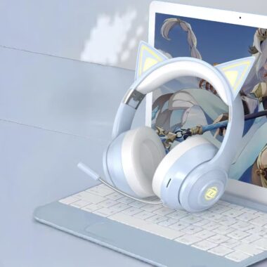 Cat-ear cool esports wireless headphone with LED lighting