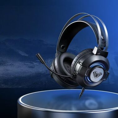 Esports desktop PC gaming wired headphone with microphone