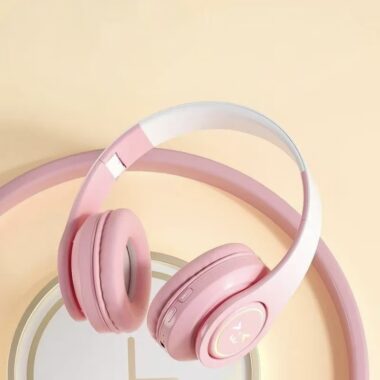 Gradient light bass noise-isolating Bluetooth wireless headphone