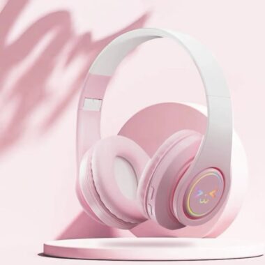 Gradient light bass noise-isolating Bluetooth wireless headphone