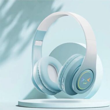 Gradient light bass noise-isolating Bluetooth wireless headphone