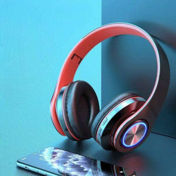 LED Bluetooth gaming wireless headphone with noise cancelling