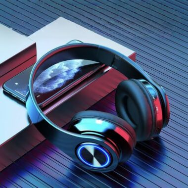 LED Bluetooth gaming wireless headphone with noise cancelling