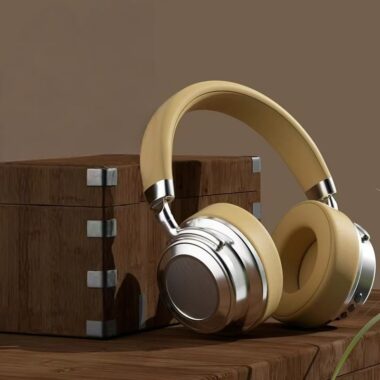 Retro heavy bass long-battery noise cancelling headphones