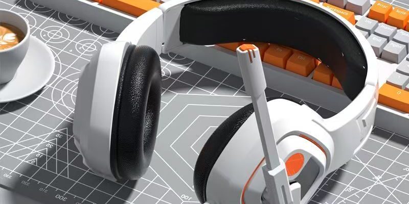 PC gaming compatible wired headphone with clear audio